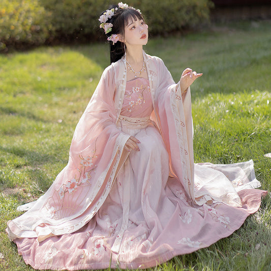 Chinese Traditional Han Clothing Pleated Skirt
