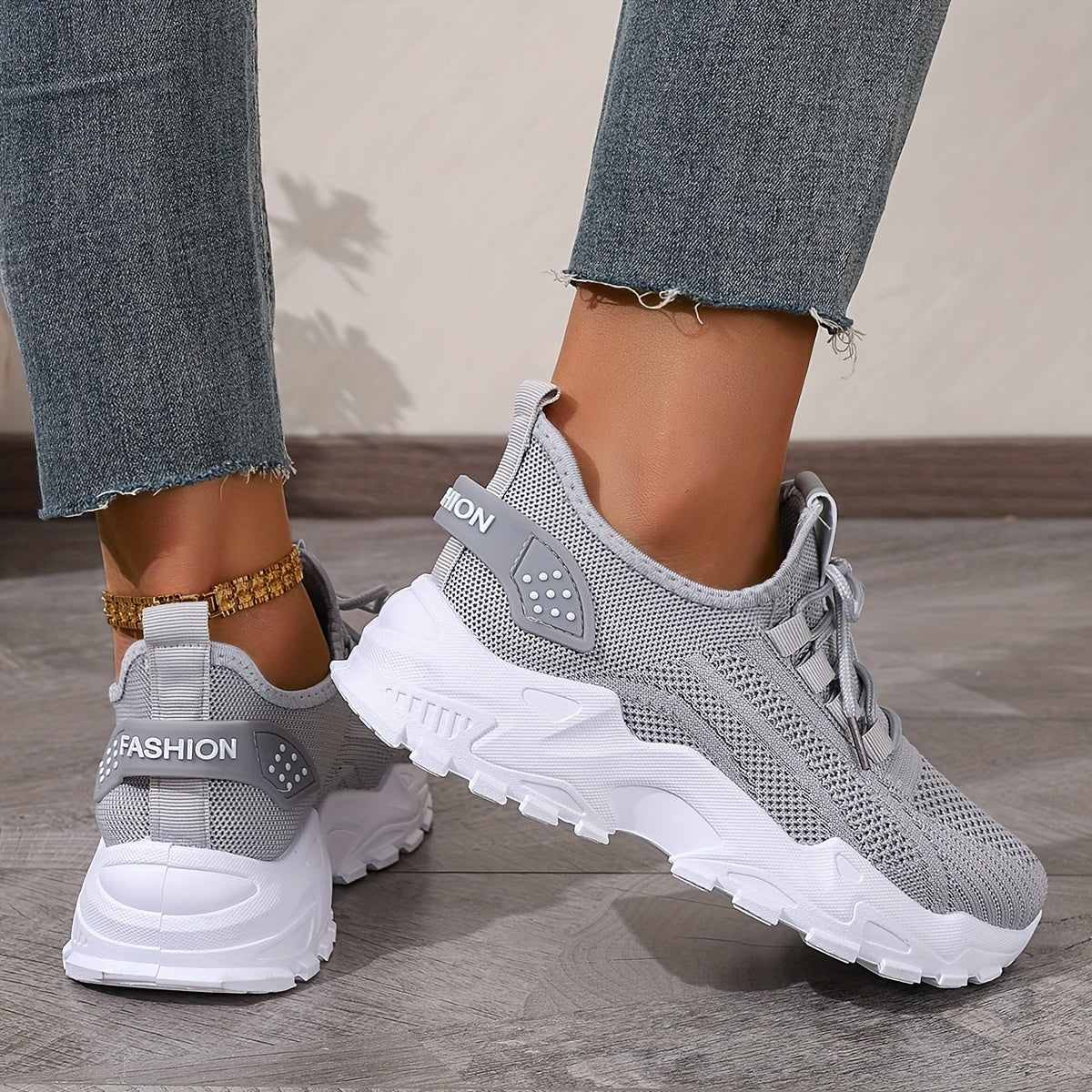 Plus Size Women's Lightweight Breathable Fabric Casual Sneakers - Stability Support Soft PU Sole, Vibrant Red All-Season Walking Shoes for