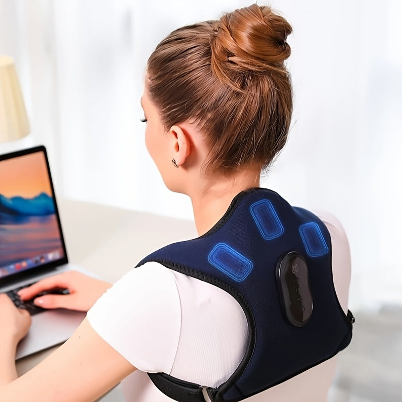 Multifunctional Back and Shoulder Massager with Vibration and Heating