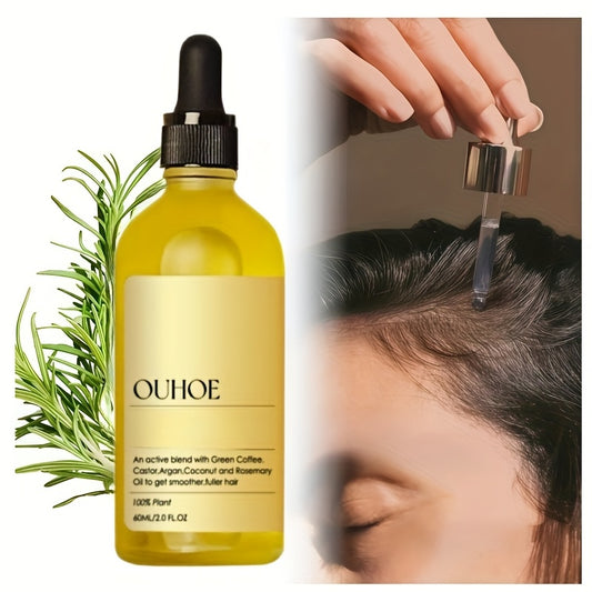60Ml/2.0Fl.Oz Rosemary Hair Essential Oil, Containing Rosemary Leaf Oil, Batana Oil, Castor Oil, Moisturizing And Smoothing Hair, Making Hair Look Thick And Worth Starting