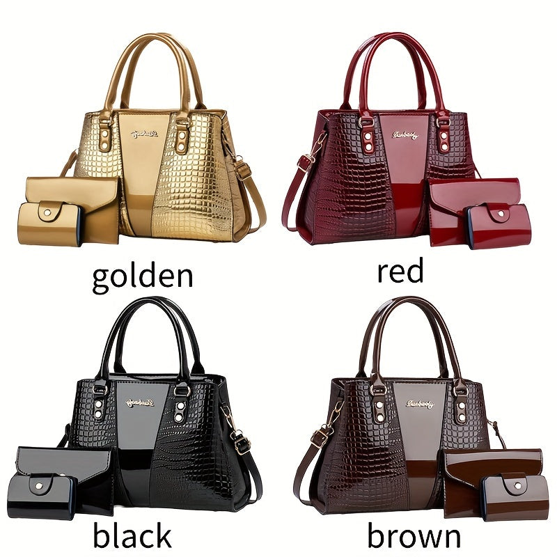 Three-Piece Women's Handbag Set
