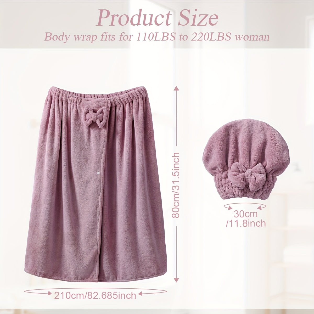 Extra Large & Thick Bathrobe with Adjustable Hook-and-loop Fastener