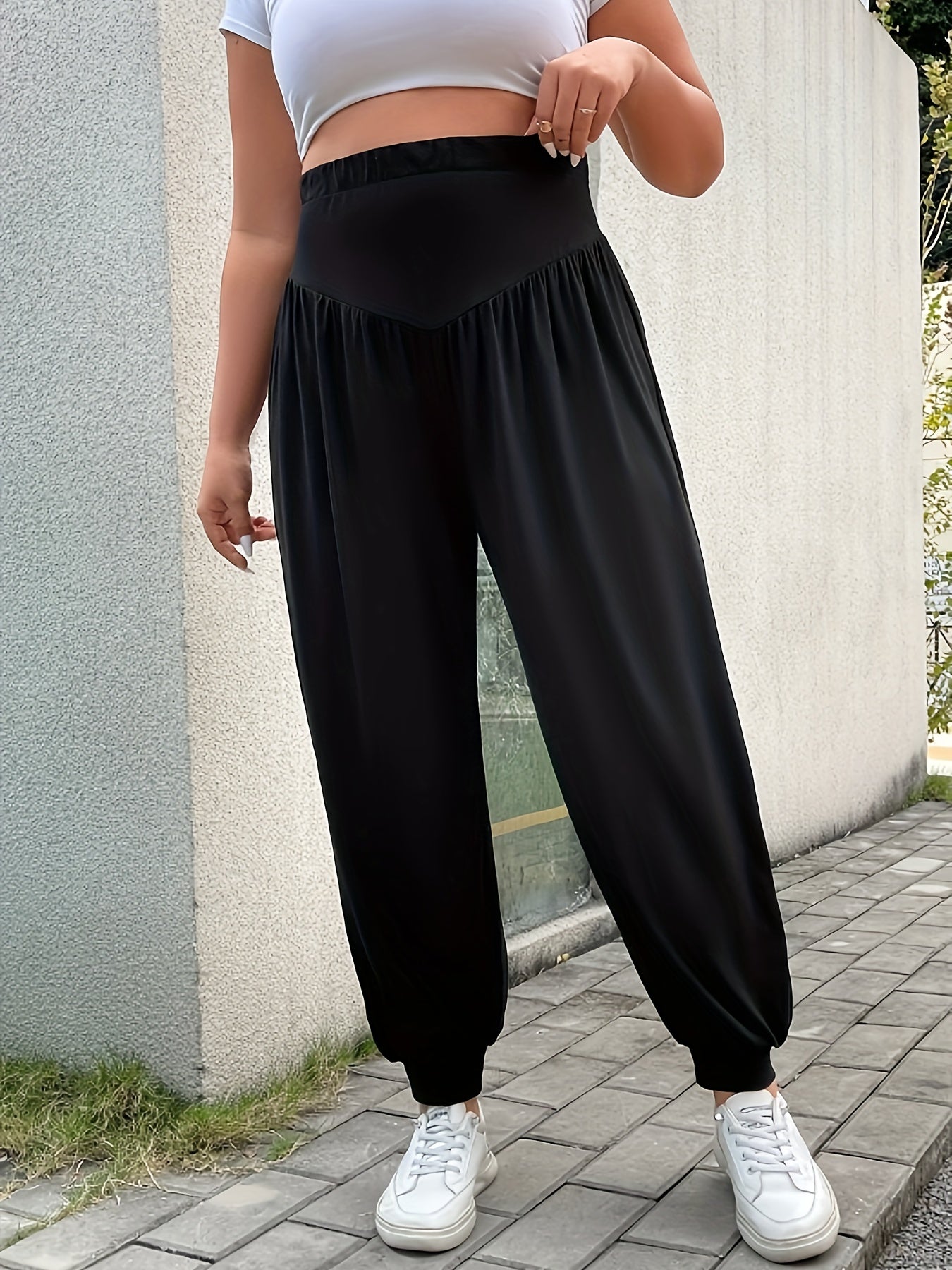 Plus Size Women's Wide-Leg Casual Pants
