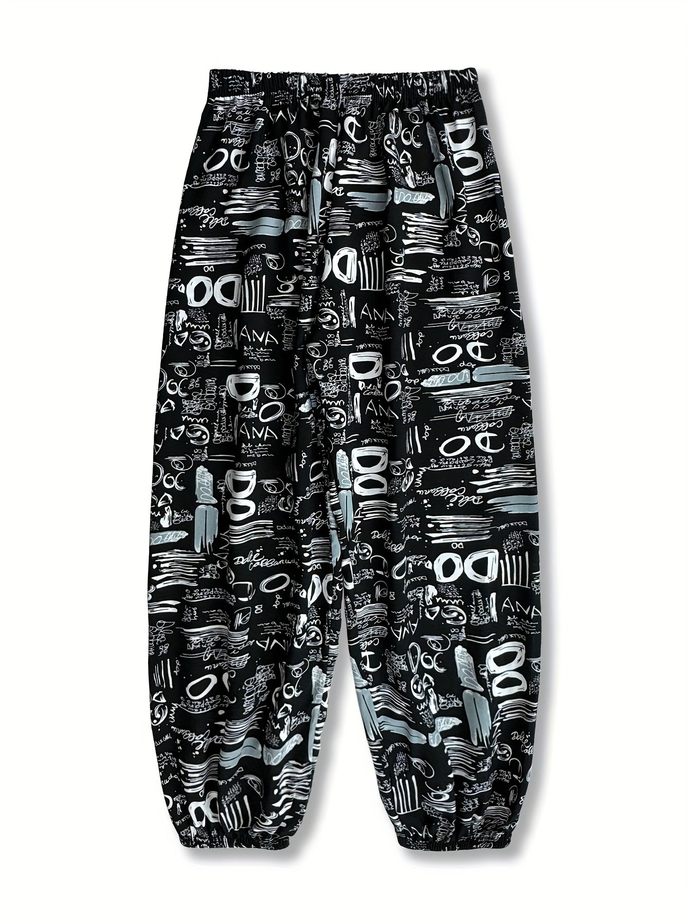 Women's Loose Fit Wide Leg Flare Pants with Print