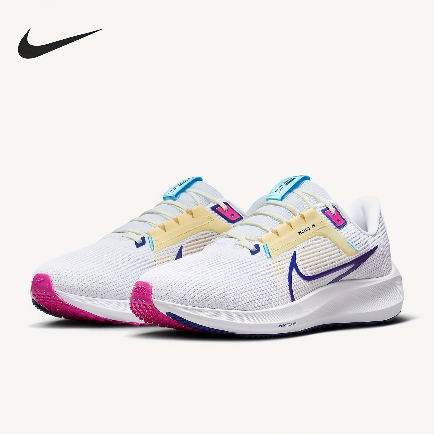 Nike Air Zoom Pegasus 40 - Lightweight Breathable Running Shoes with Air Cushion Technology, Low-Top Sneakers for Gym