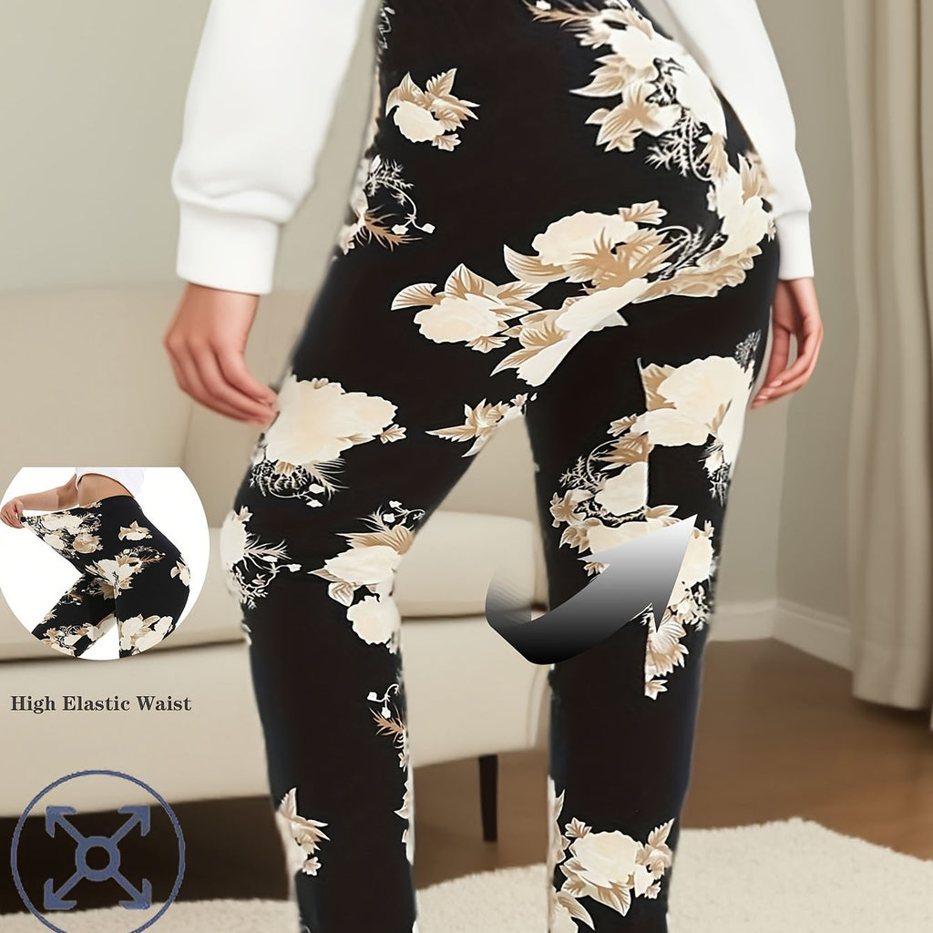 Super Stretchy Plus-Size High-Waist Leggings for Women
