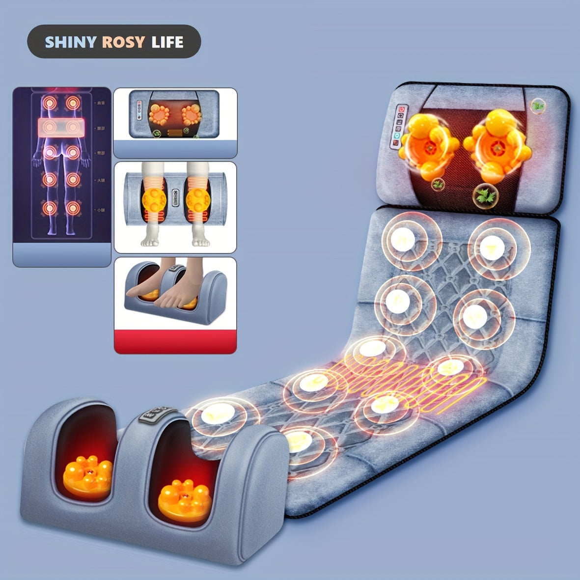 Full Body Massage Chair with Heat Relax, Neck Kneading & Foot Massage