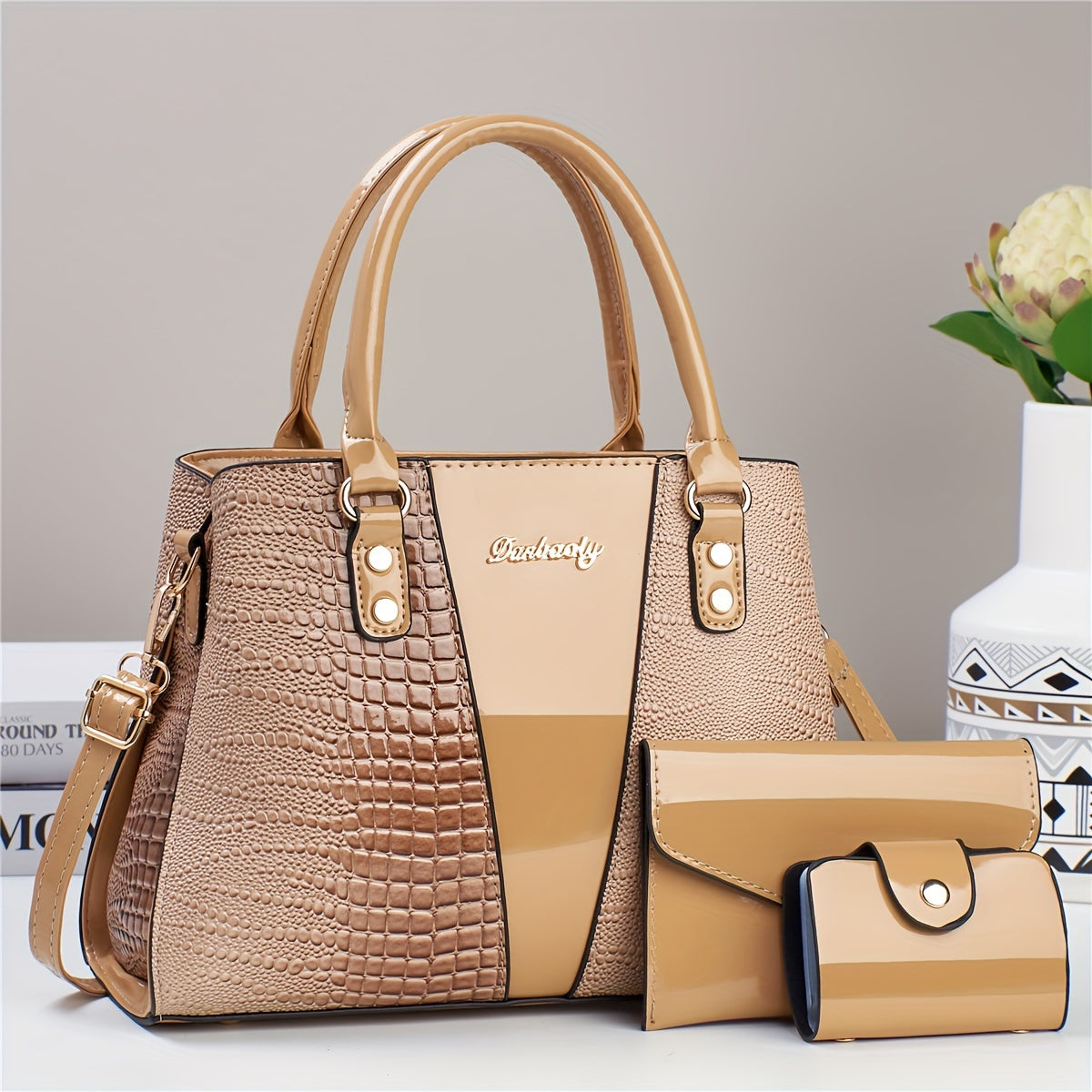 Three-Piece Women's Handbag Set