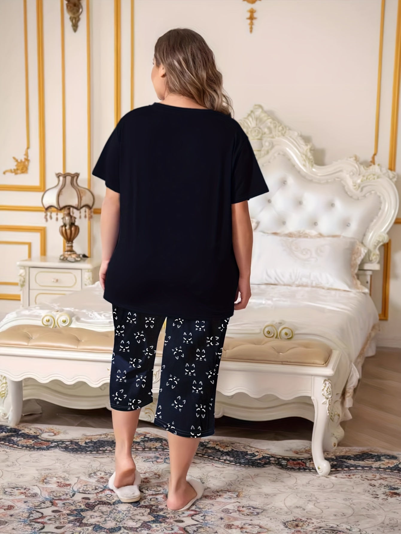 Women's Plus Casual Lounge Pajama Set