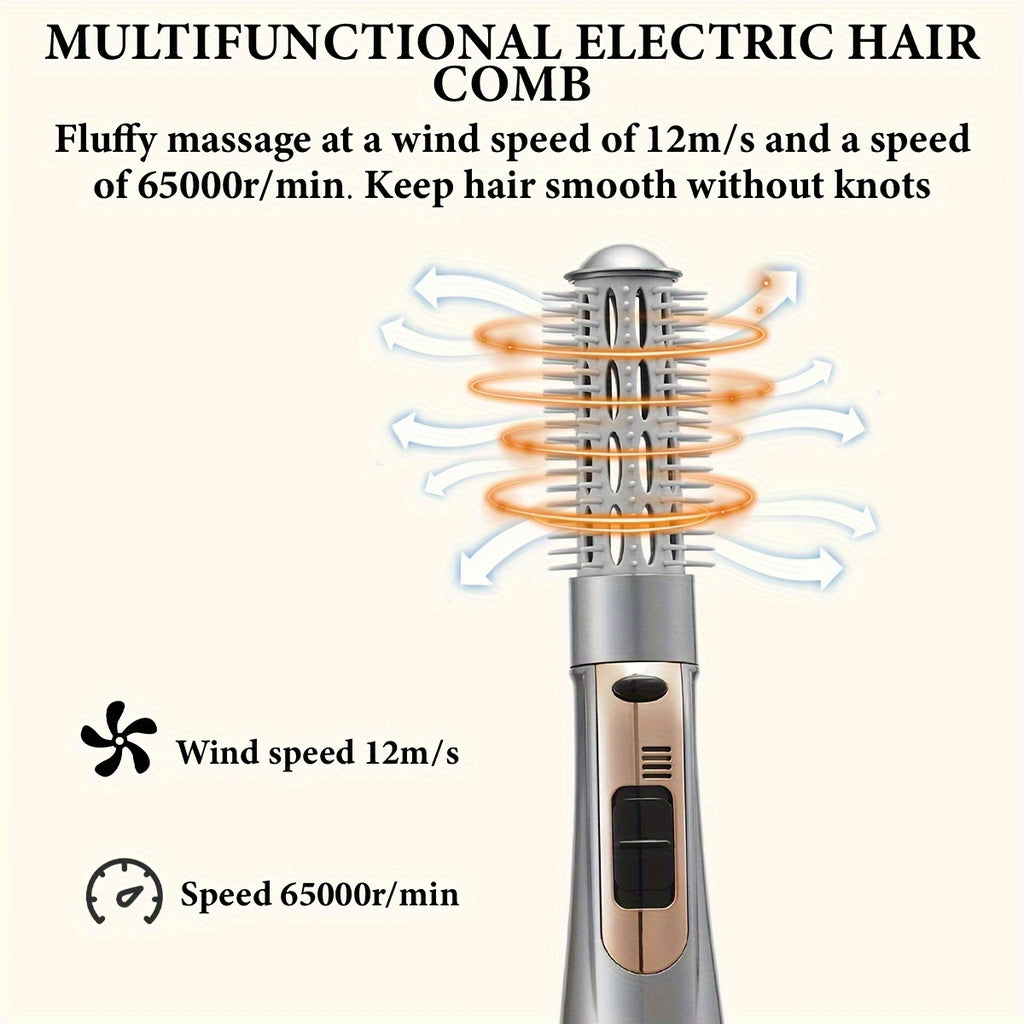 Professional Hair Dryer Brush Comb Set, 800W Dual-Function