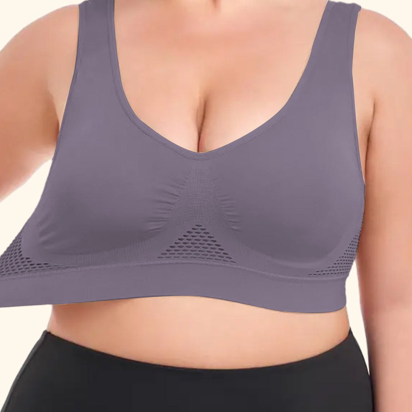 Breathable Mesh Women's Bra 1XL-5XL