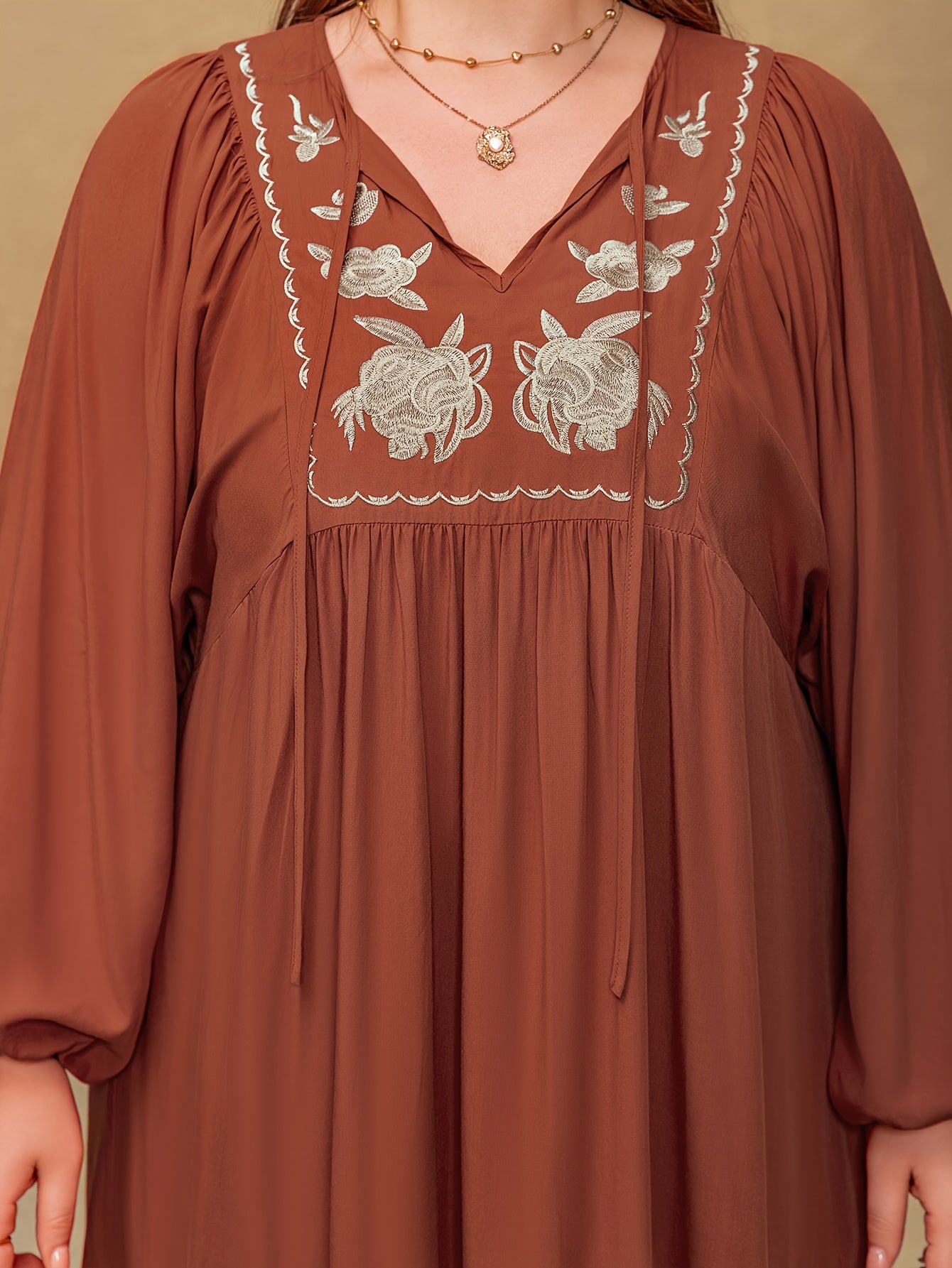 RusttyDustty Women'S Boho-Chic Modern Embroidered Floral