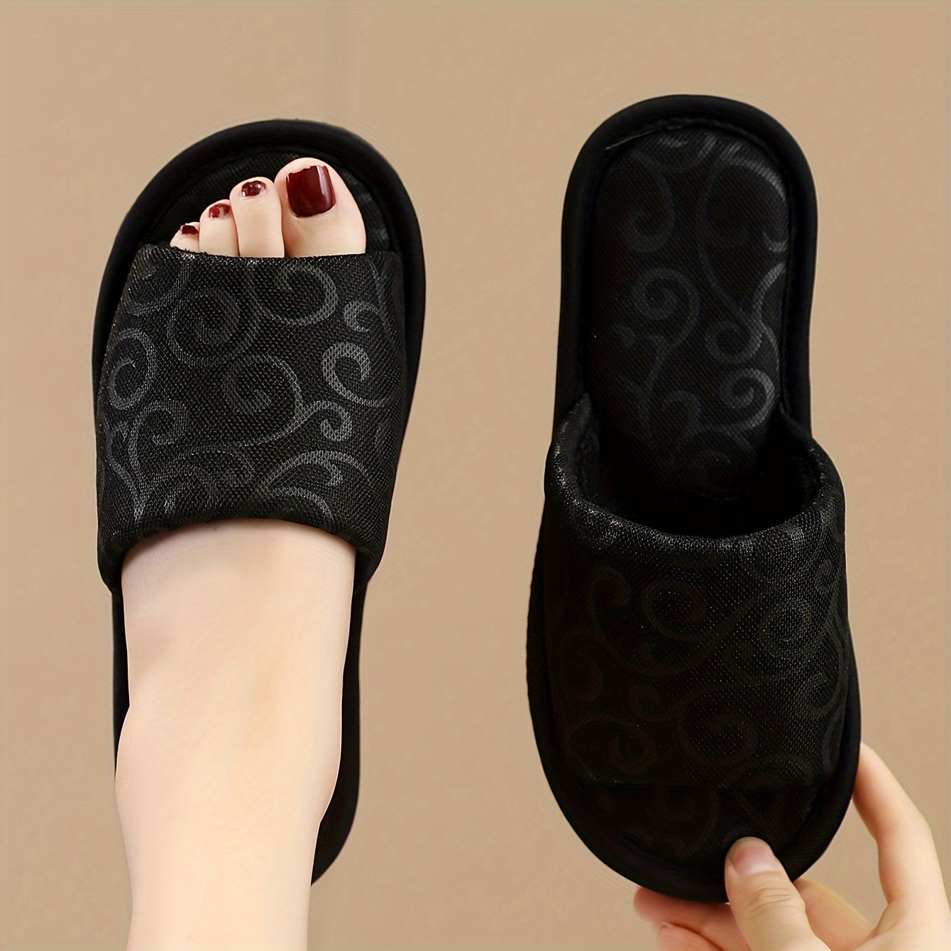 Vintage Style Soft Sole Slippers for Women
