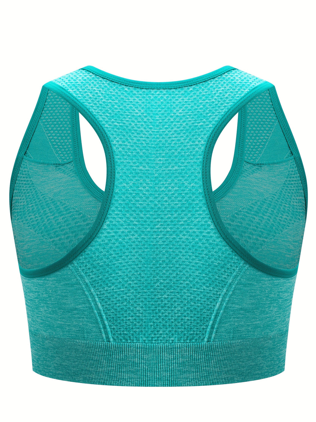 3pcs Front Closure Wire-Free Sports Bras - Breathable High-Elasticity Yoga Bras with Removable Pads, Plus Size V-Neck Design in