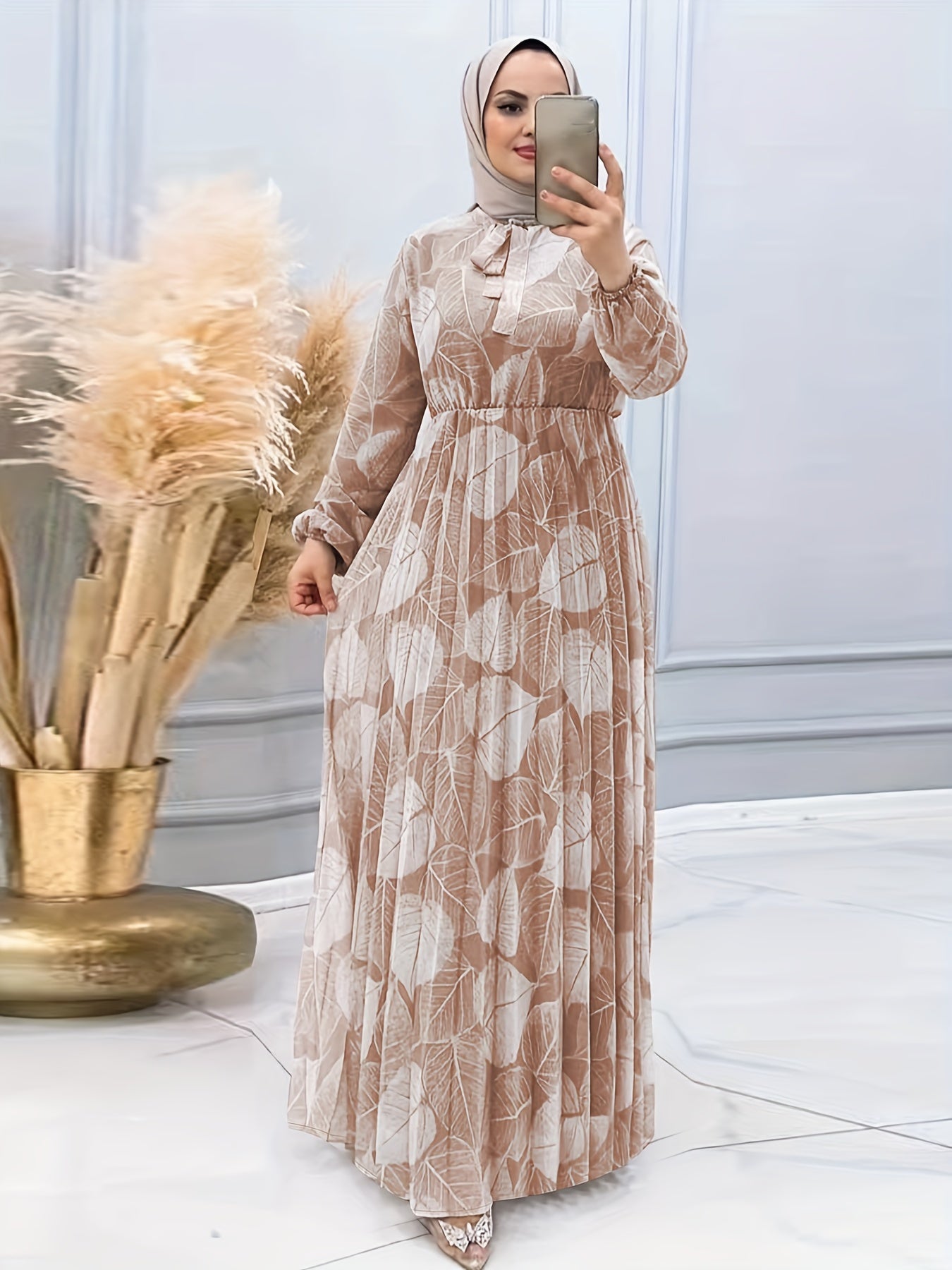 Print Women's Middle Eastern Muslim Dress