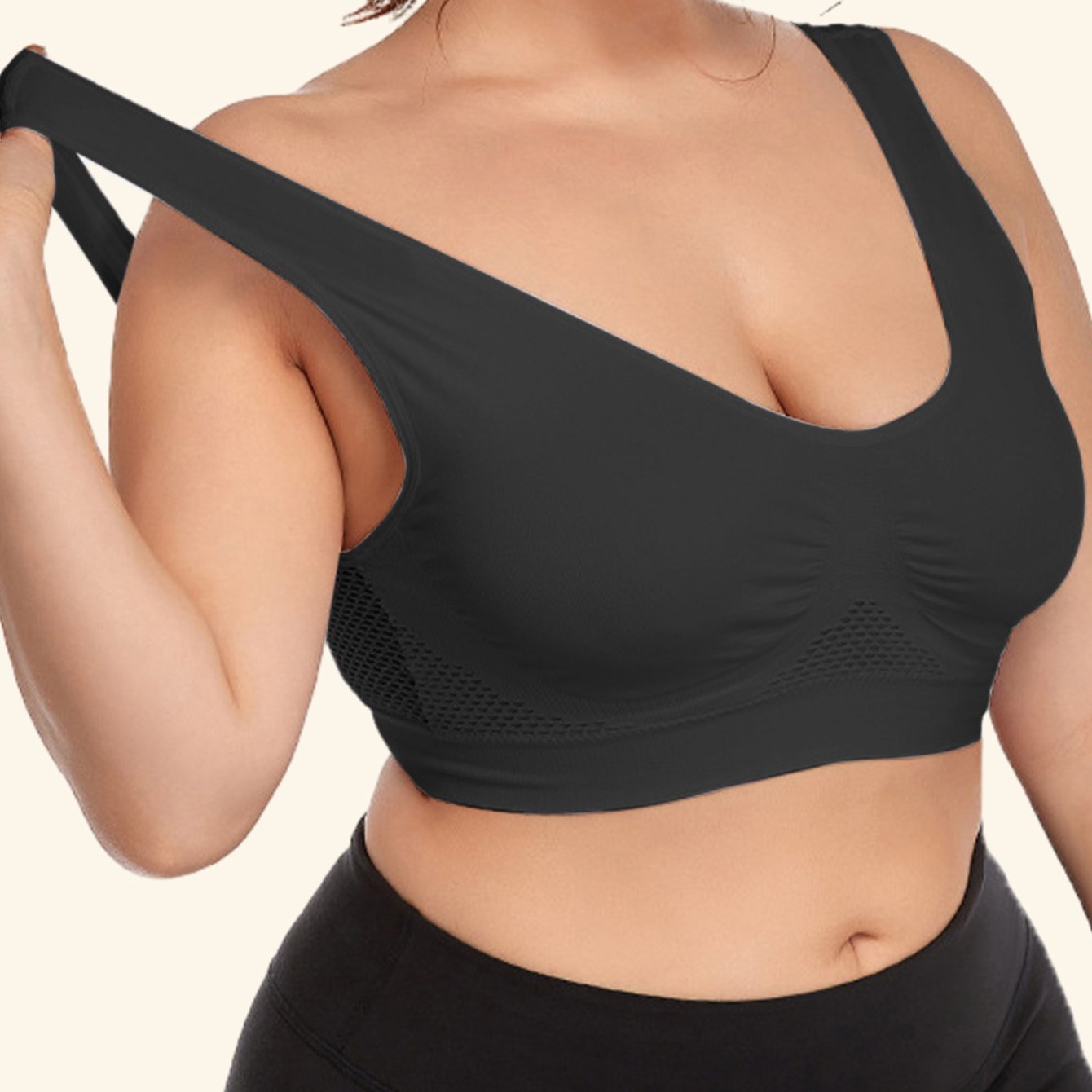 Breathable Mesh Women's Bra 1XL-5XL
