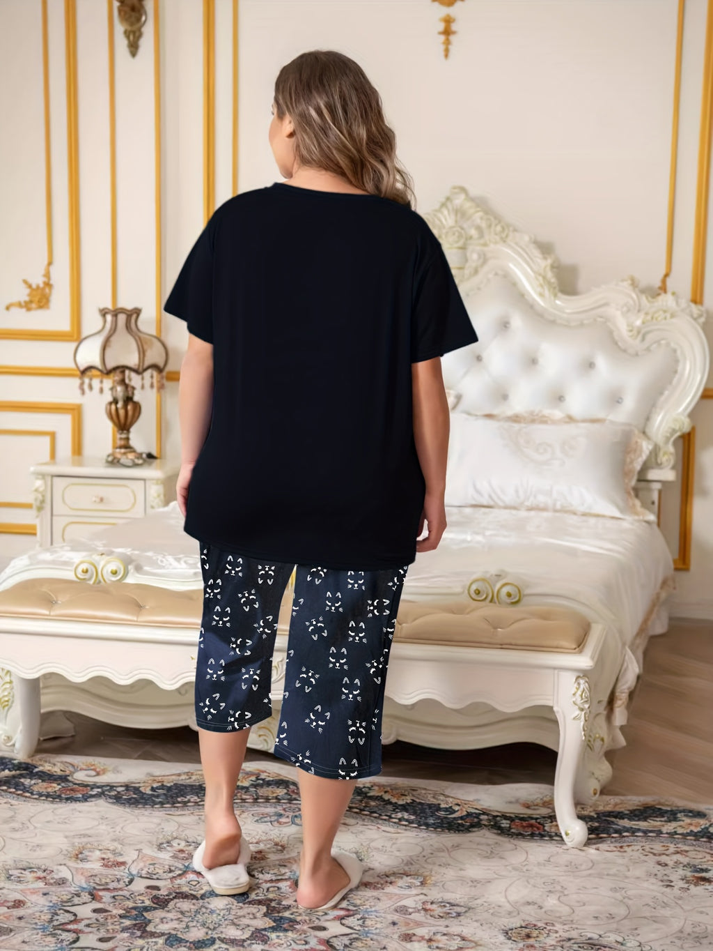Women's Plus Casual Lounge Pajama Set