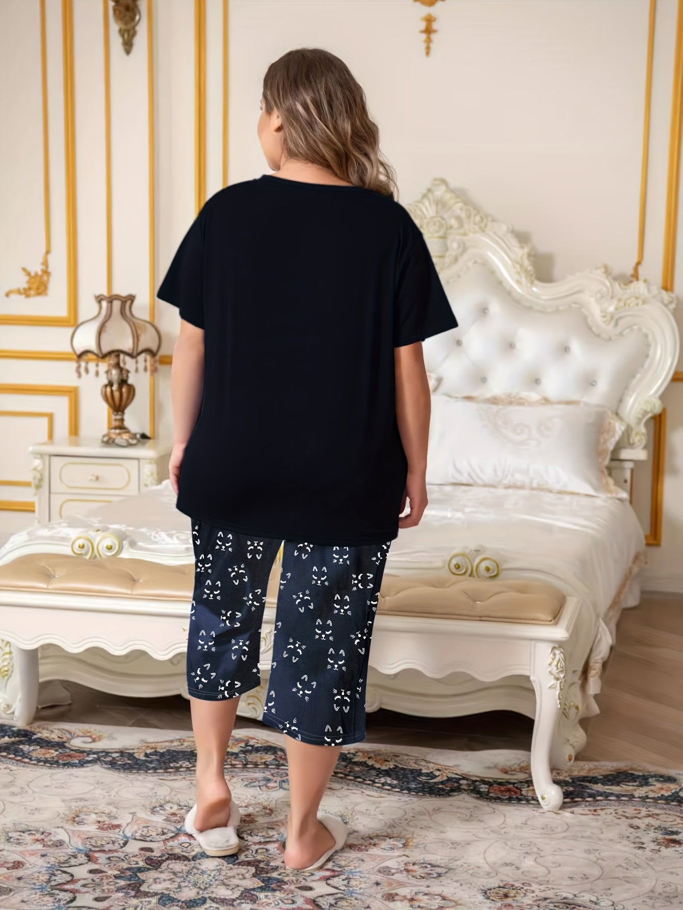 Women's Plus Casual Lounge Pajama Set