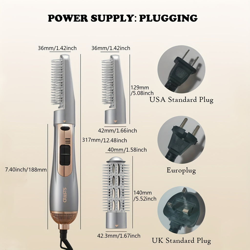Electric Hair Dryer Brush 2-in-1 Dual-use Hair Straight Curling