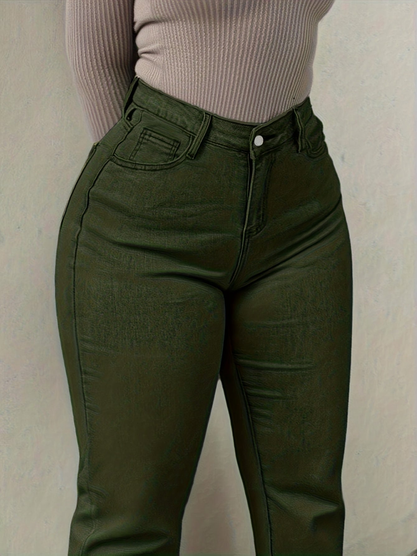 Women's Plus-Size Jeans Slim-Fit Flare Leg Jeans with Medium Stretch Fabric