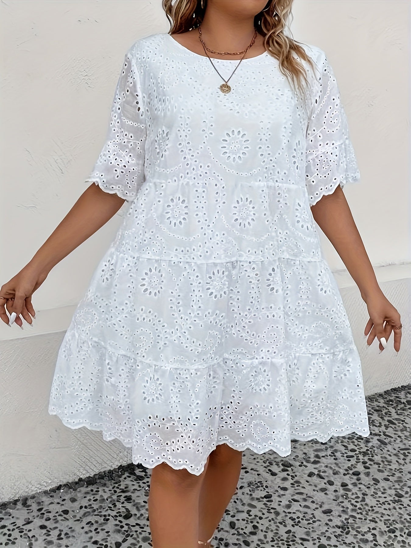 Loose Fit Round Neck Short Sleeve, Breathable