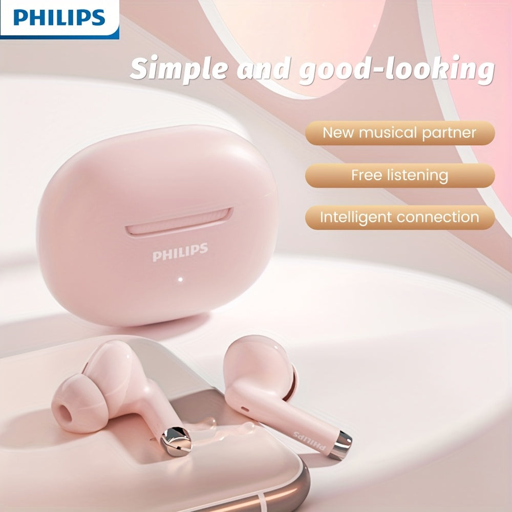 PHILIPS TAT2020 Earbuds Super endurance Headphones, Smooth curve border, Sophisticated and trendy, 320mAh Charging case