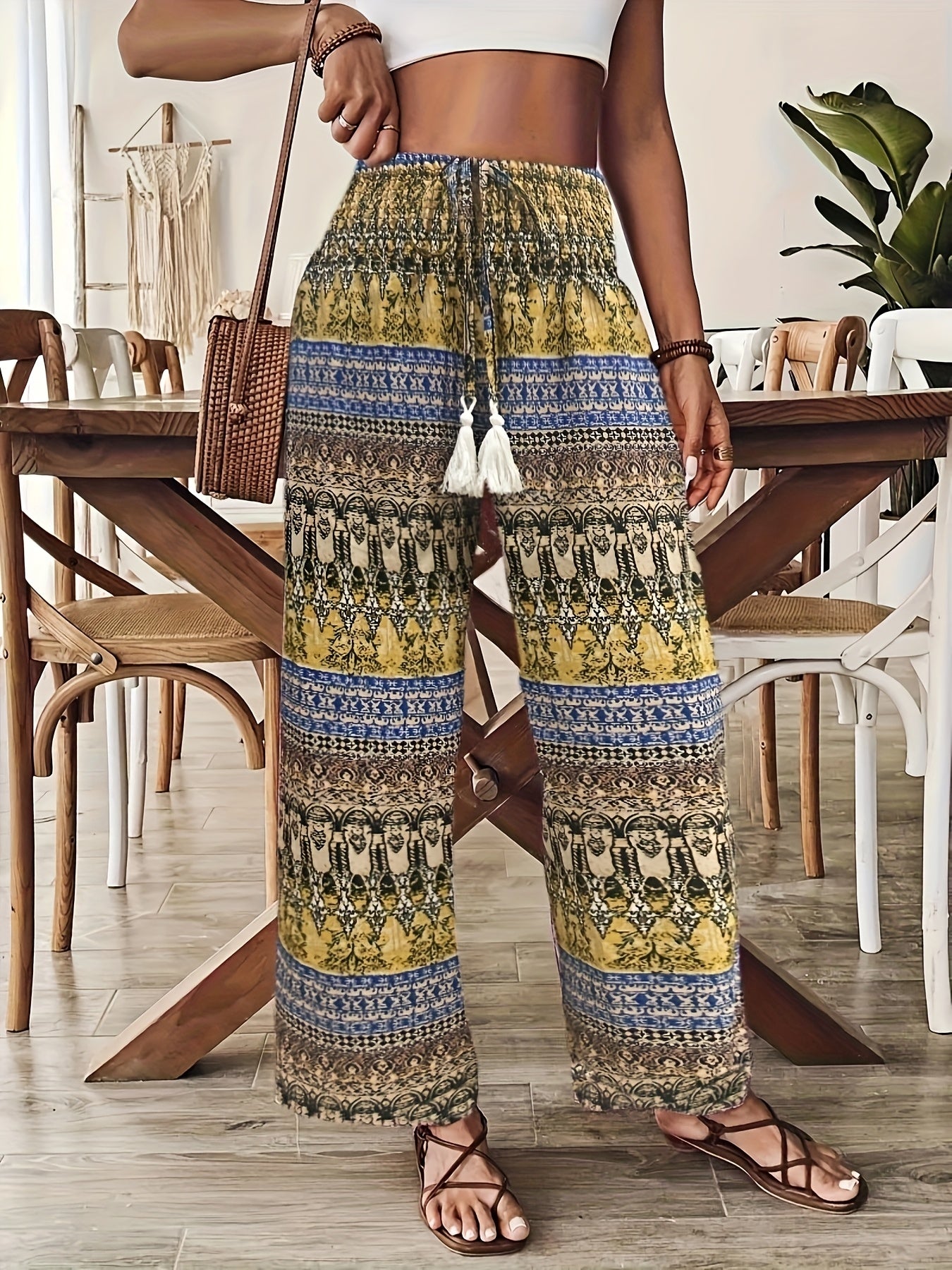Bohemian Wide Leg Pants for Women