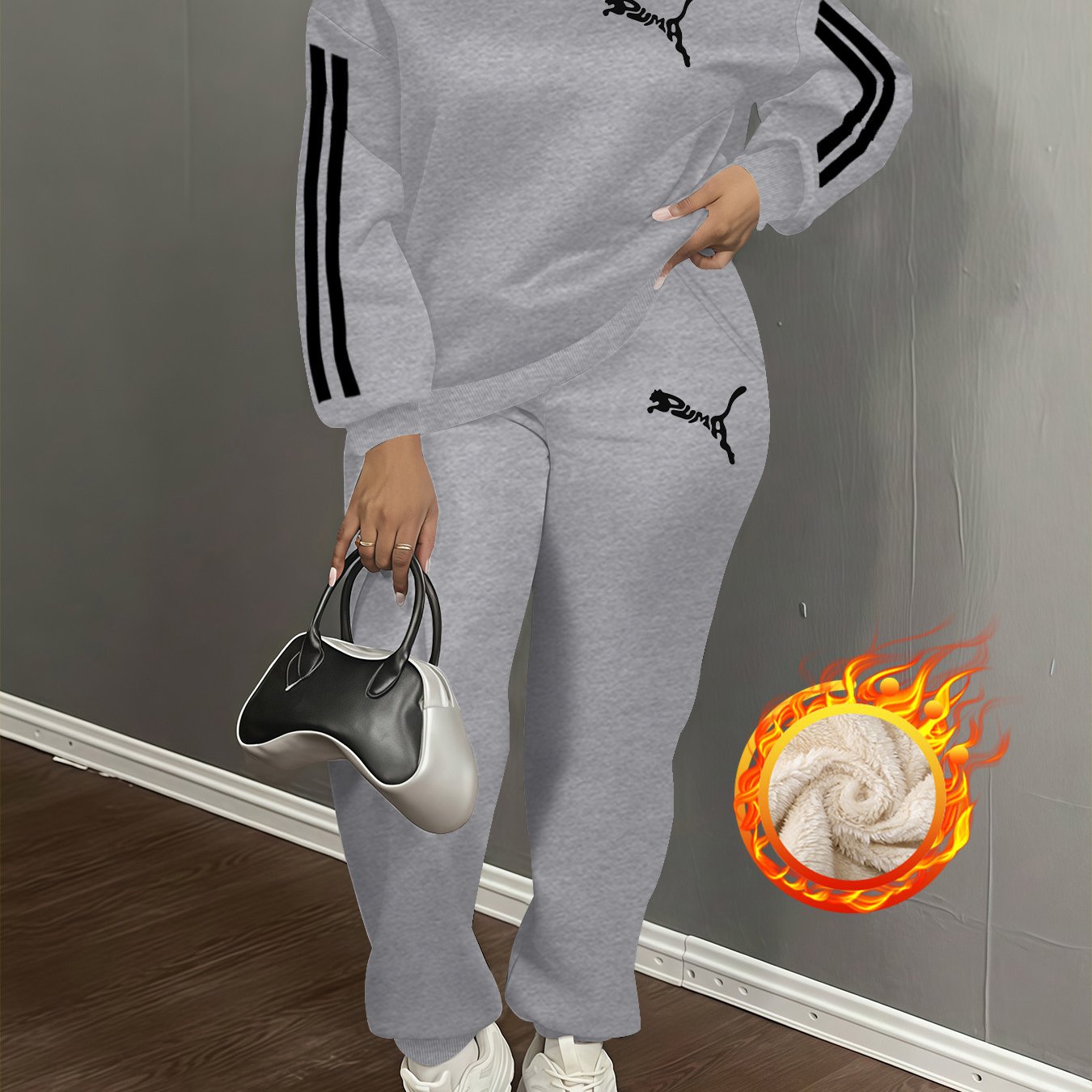 European and American Autumn-Winter Casual Women's Leopard Print