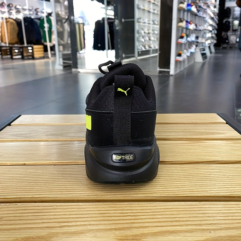 PUMA Men's & Women's Breathable Lightweight Walking Shoes - Black Mesh & Synthetic Upper, Cushioned EVA Insole