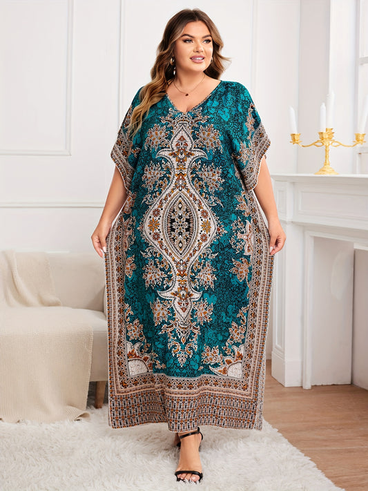 Plus Size Women's Bohemian Vacation Dress