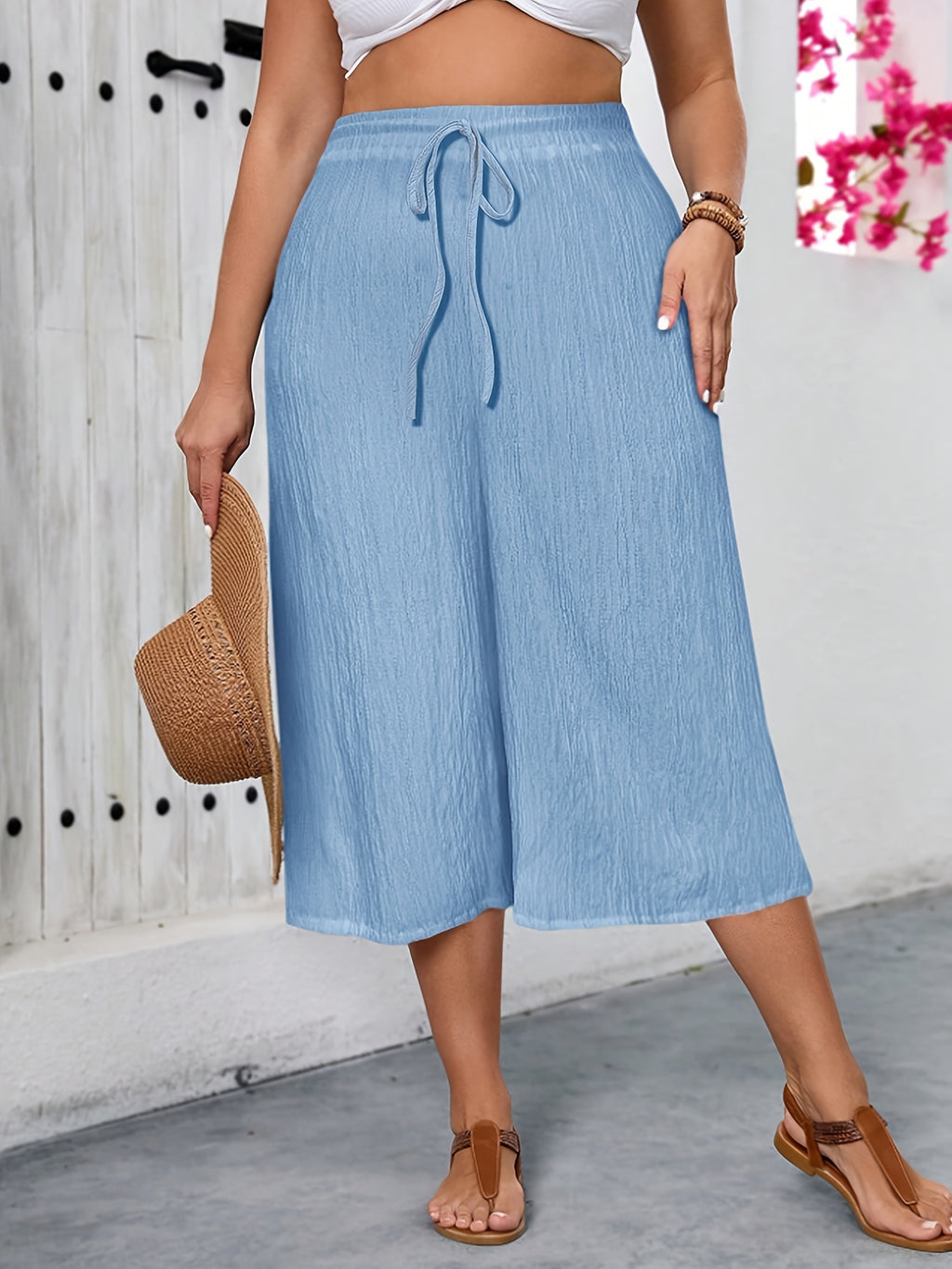 Plus Size Women's Wide Leg Pants