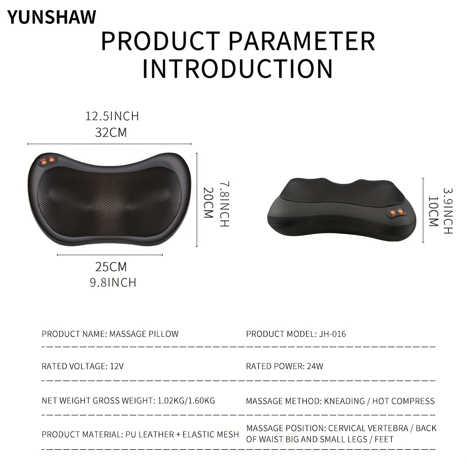 Neck Massager, Massage Pillow with Heating Function