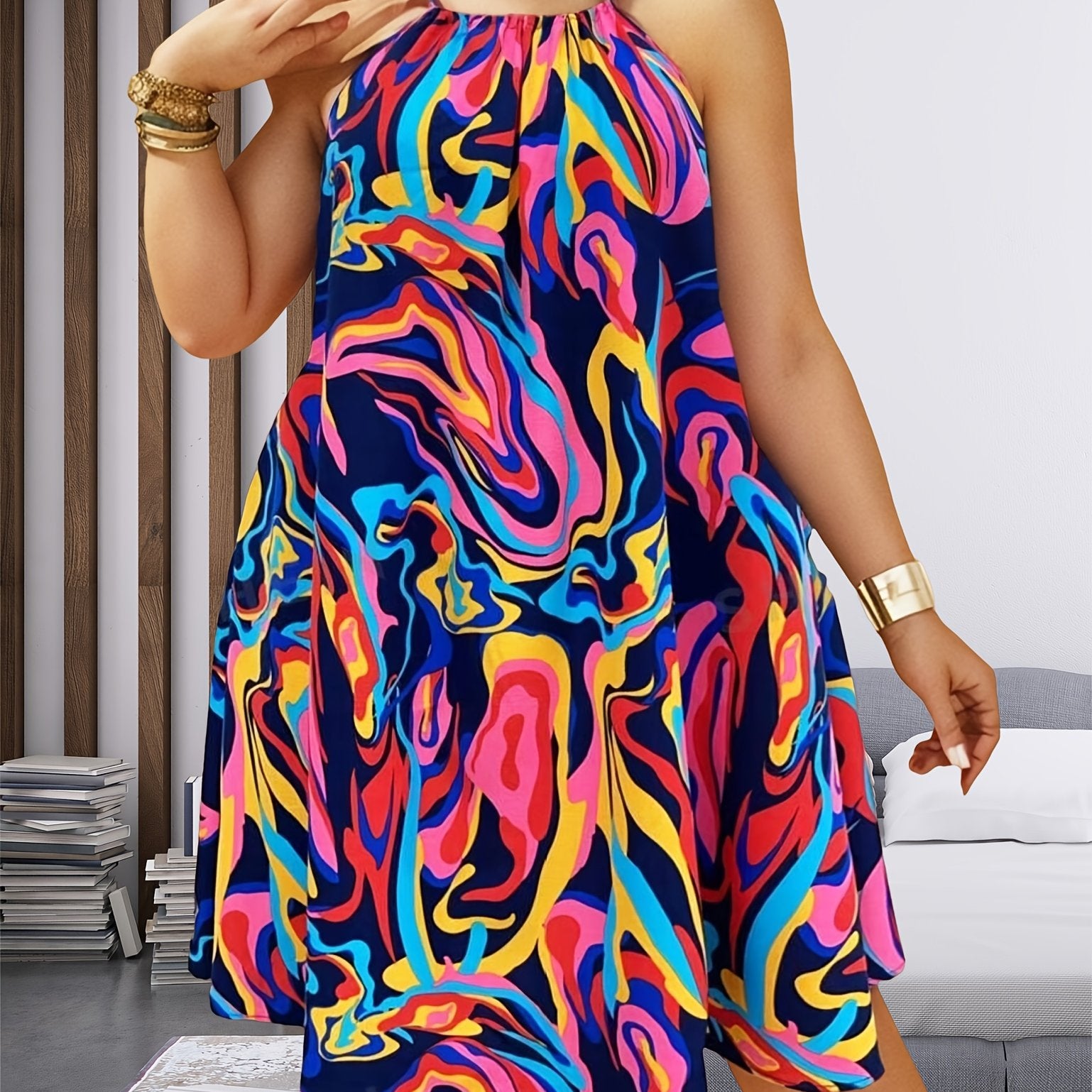Plus Size Women's Elegant Casual Loose-Fit Off-Shoulder