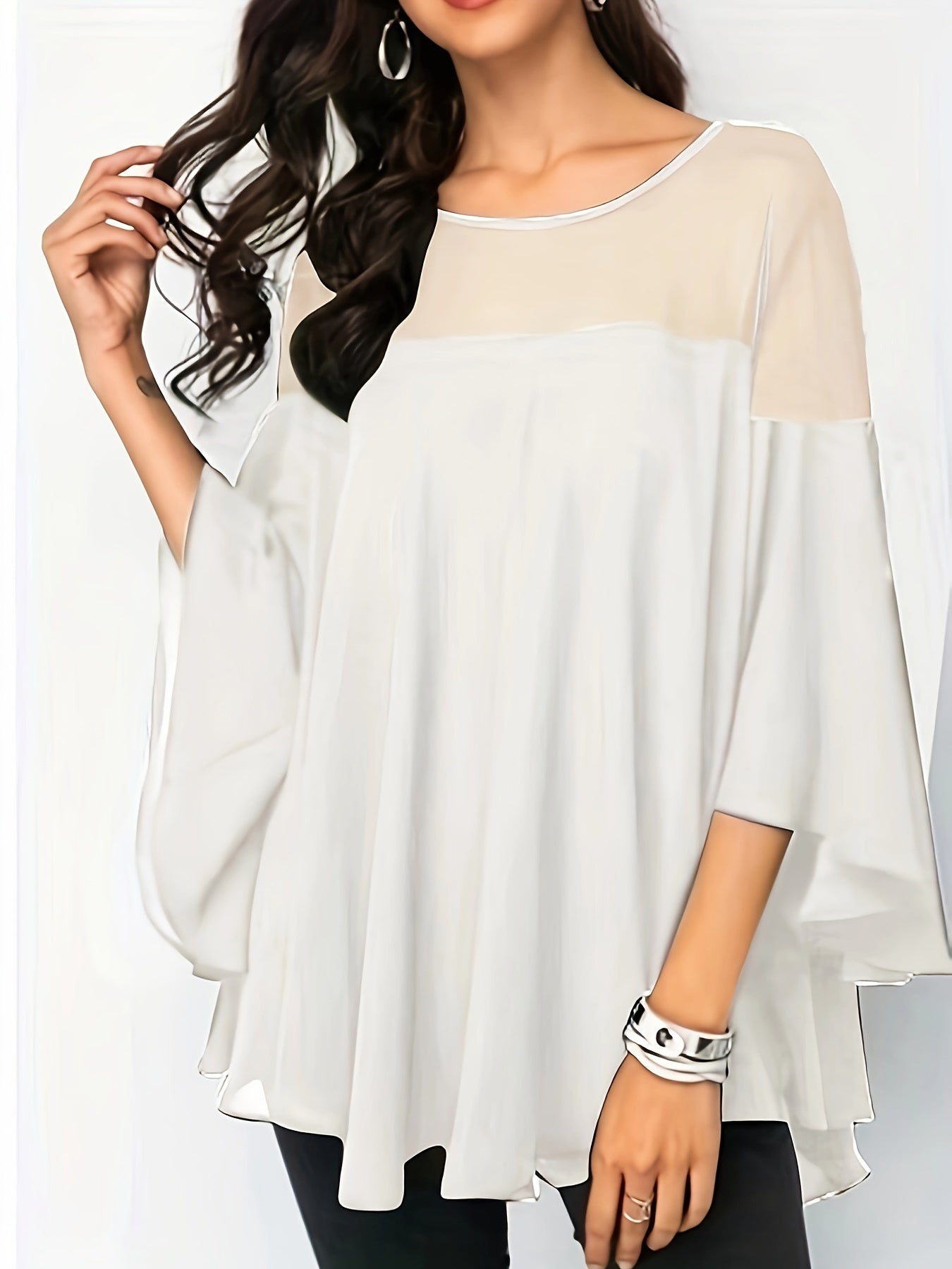 Vibrant Green Short Sleeve Blouse with Lace Trim