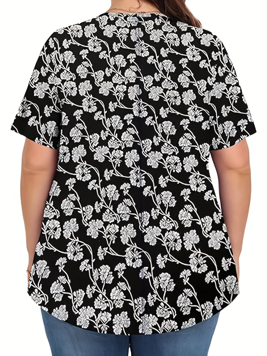 Loose-Fitting Round-Neck Casual T-Shirts Plus Size Fashion