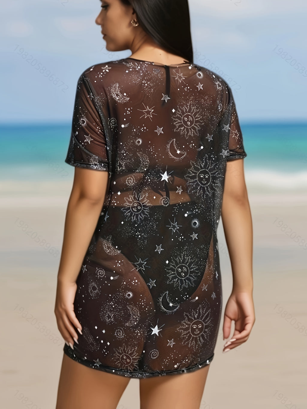 Short Sleeve Loose Fit Cover Up Dress