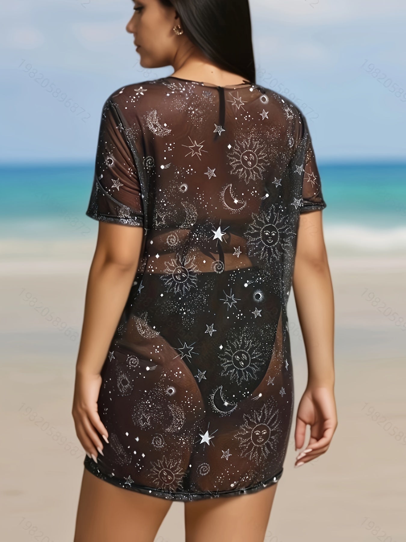 Short Sleeve Loose Fit Cover Up Dress