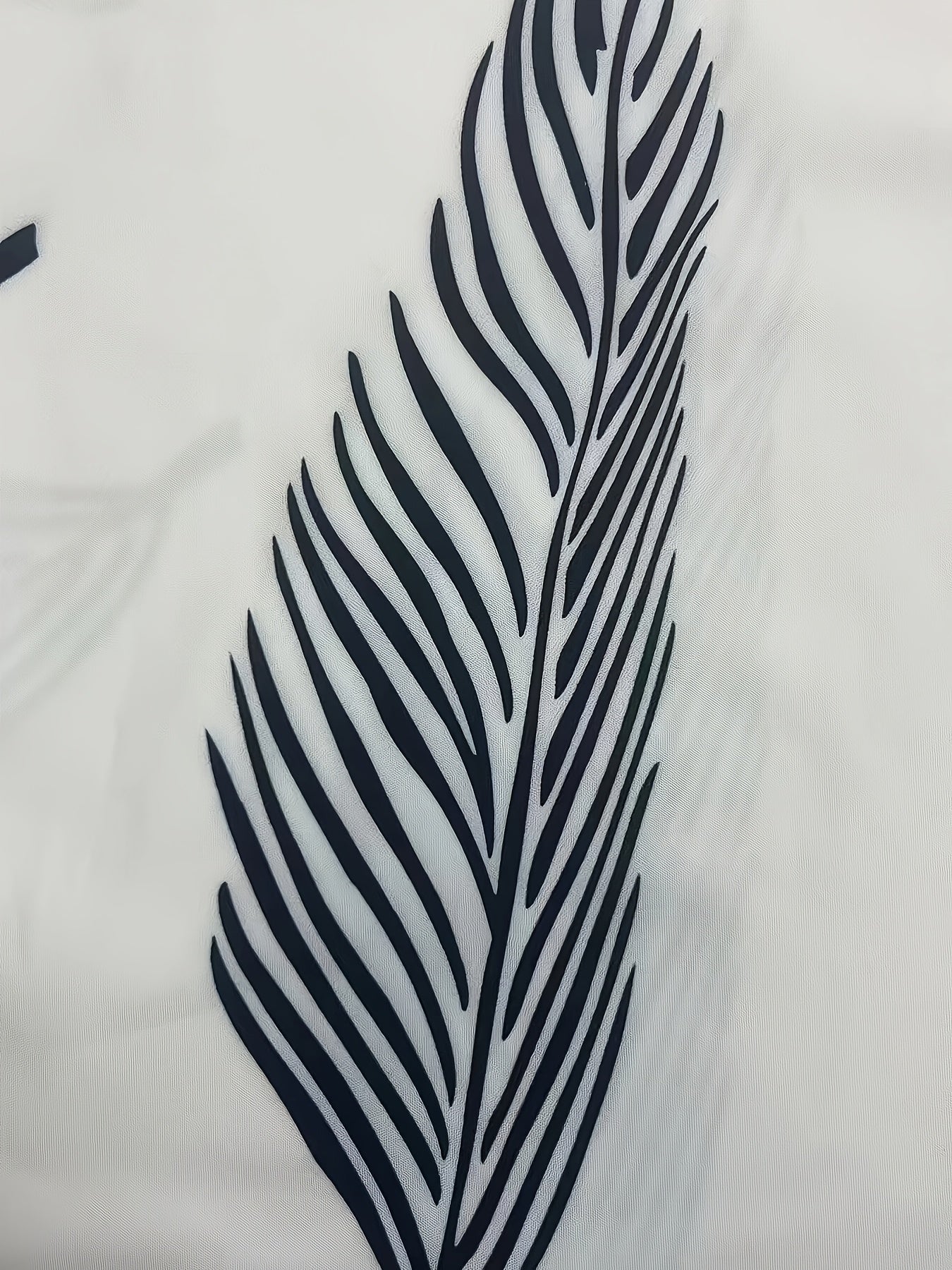 Women's Plus Size Elegant Leaf Print Button-Up Shirt with Asymmetrical Hem