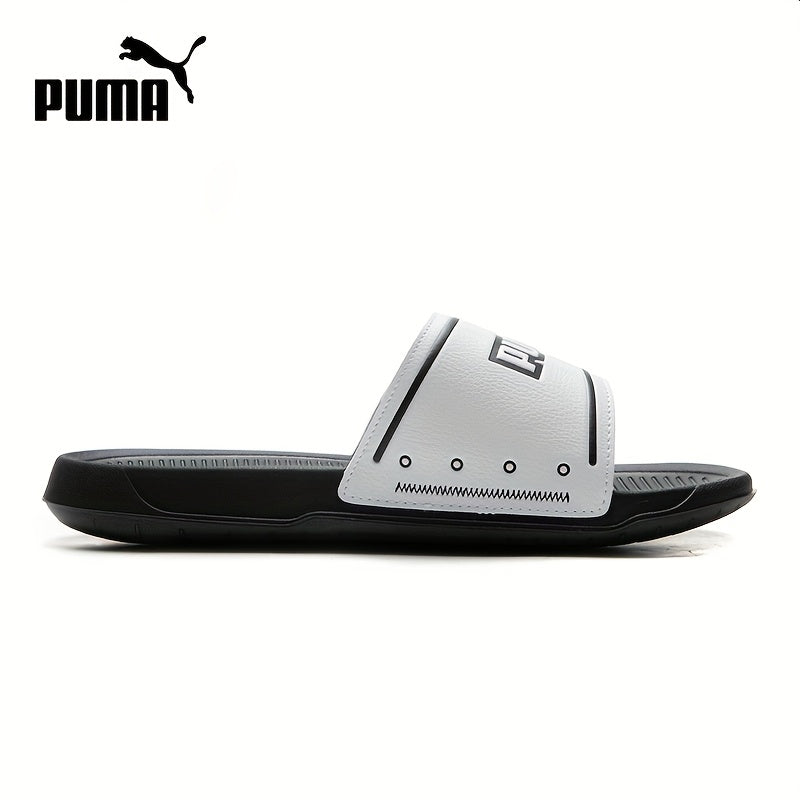 PUMA Slip-On Sneakers - White/Black Minimalist shoe - Cushioned PU Upper & Non-Slip Rubber Sole - Lightweight
