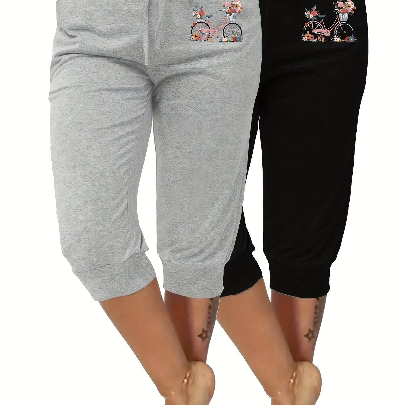 Women's 2-Pack Harem Bermuda Shorts - Loose Fit