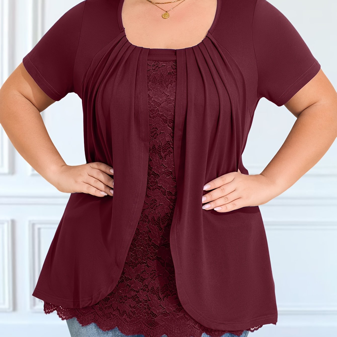 Polyester Blend Short Sleave T-Shirts for Women