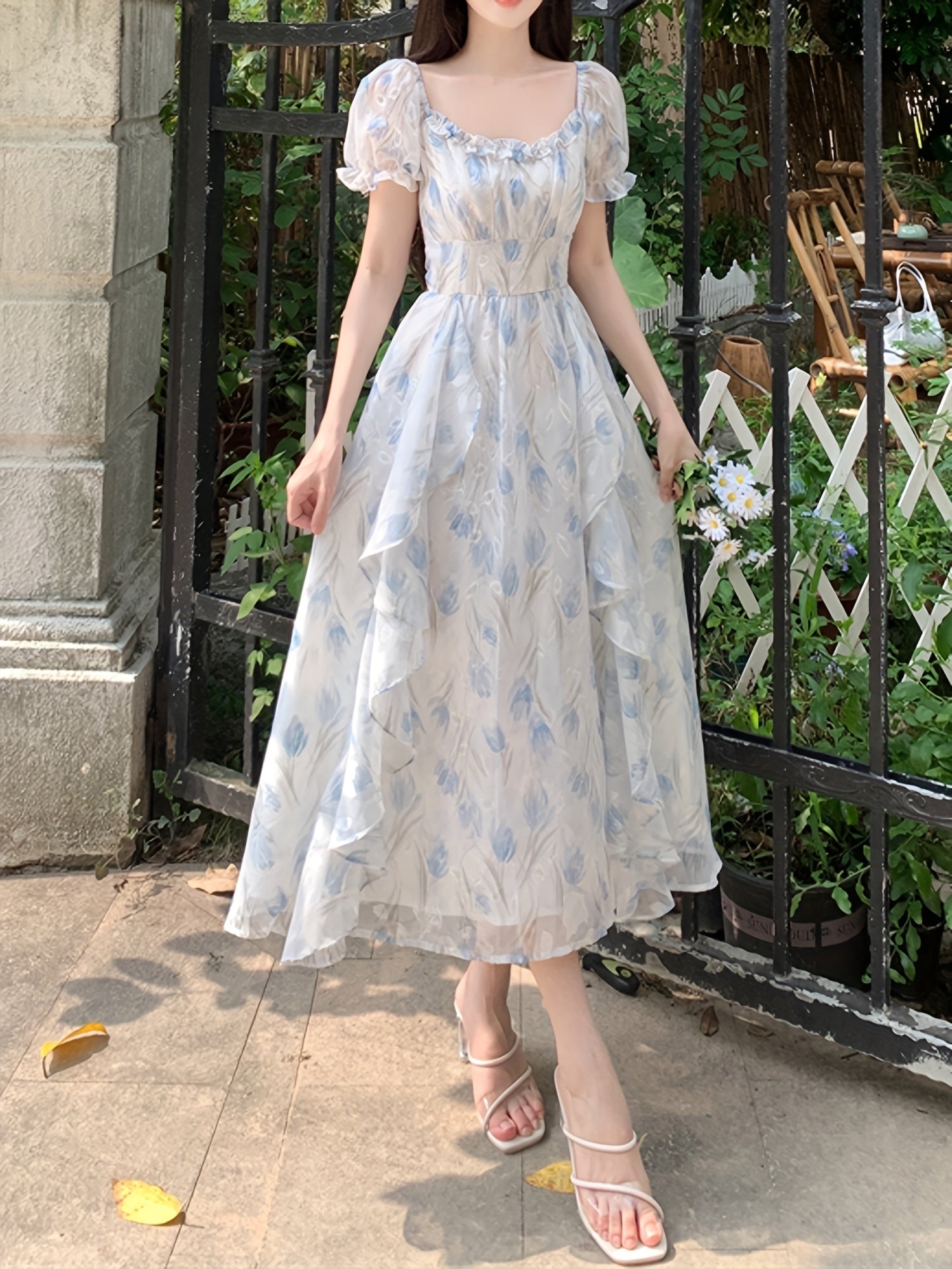 Chiffon Midi Dress for Women
