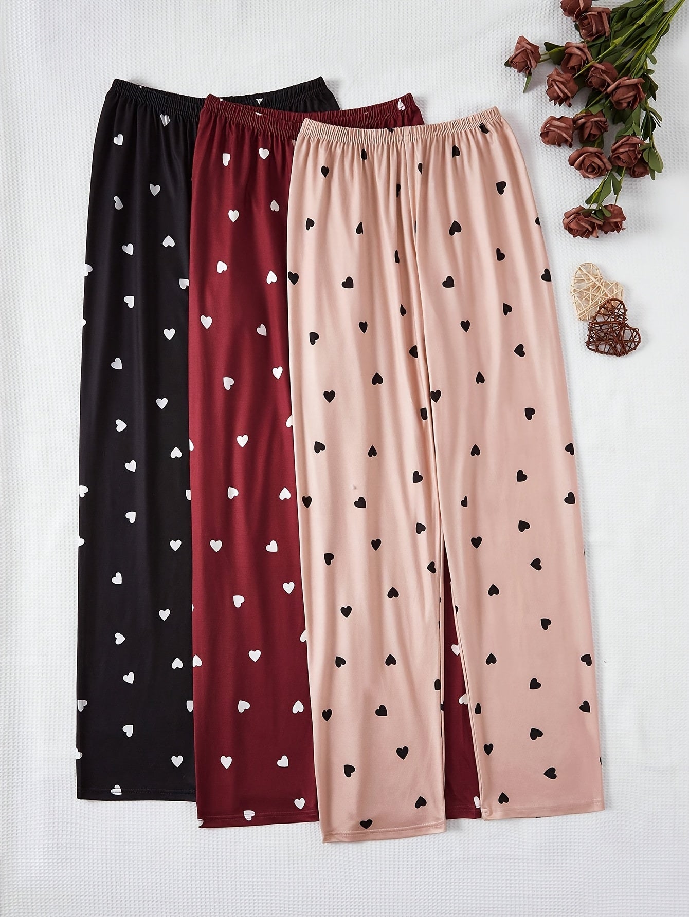 Three-piece set of Women's new soft all-season pajamas
