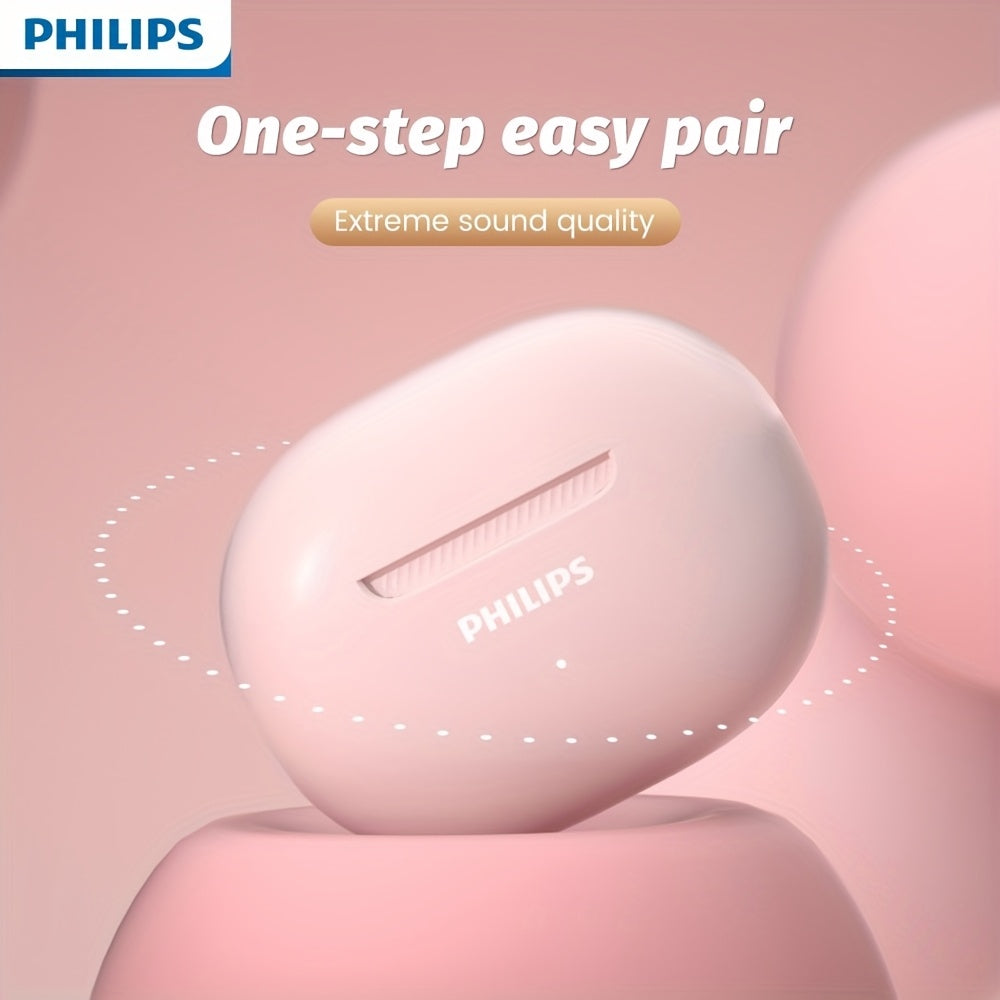PHILIPS TAT2020 Earbuds Super endurance Headphones, Smooth curve border, Sophisticated and trendy, 320mAh Charging case