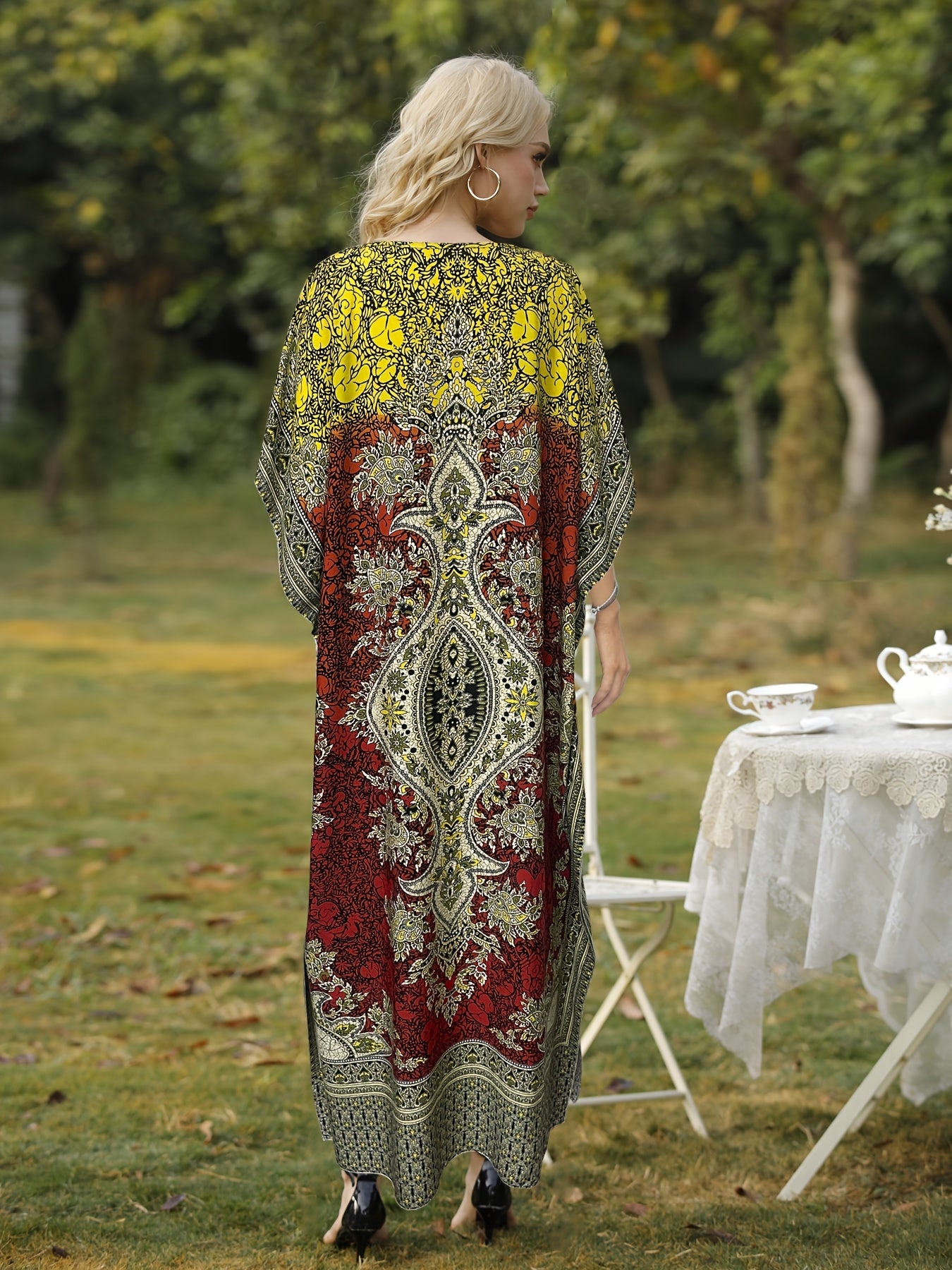 Plus Size Women's Bohemian Vacation Dress