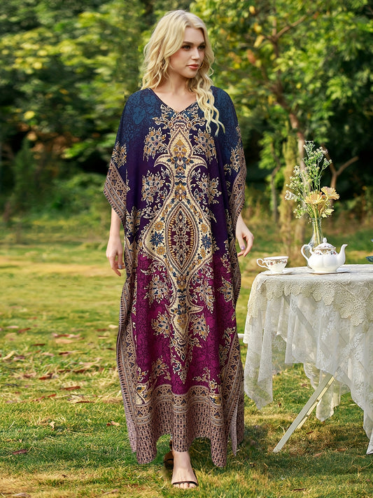 Plus Size Women's Bohemian Vacation Dress