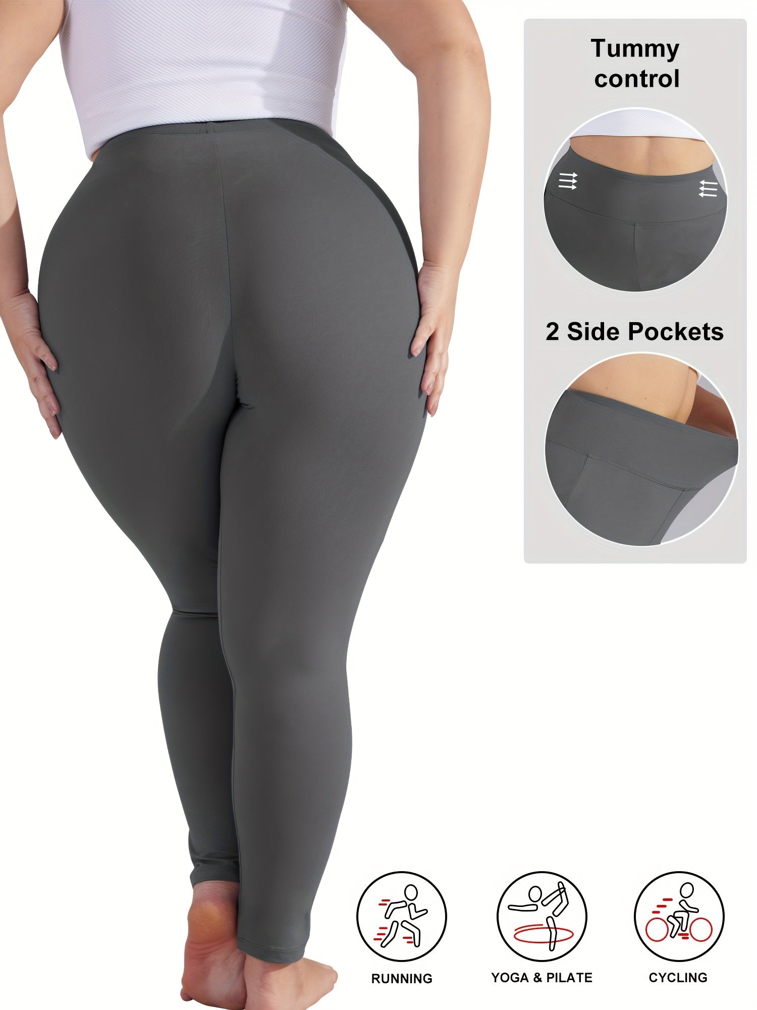Women's Yoga Leggings with High Waistband, Moisture-Wicking, And Stretchy
