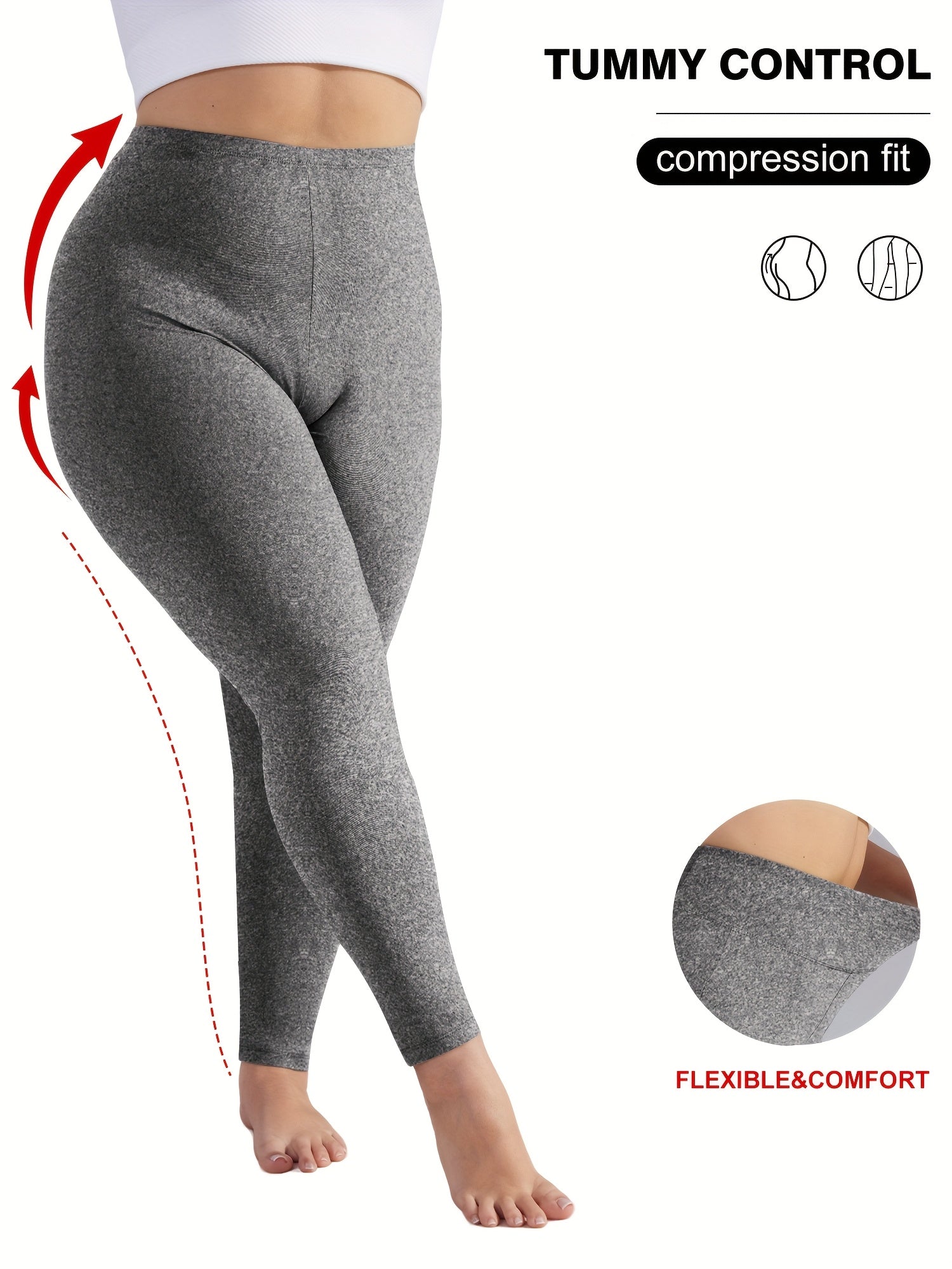 Plus Size Leggings for Women High Waist Stretchy Soft Comfortable