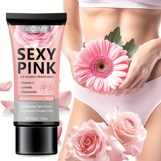 Deeply Hydrating Rose & Vitamin C Formula Pink Women's Private Part Moisturizing Cream