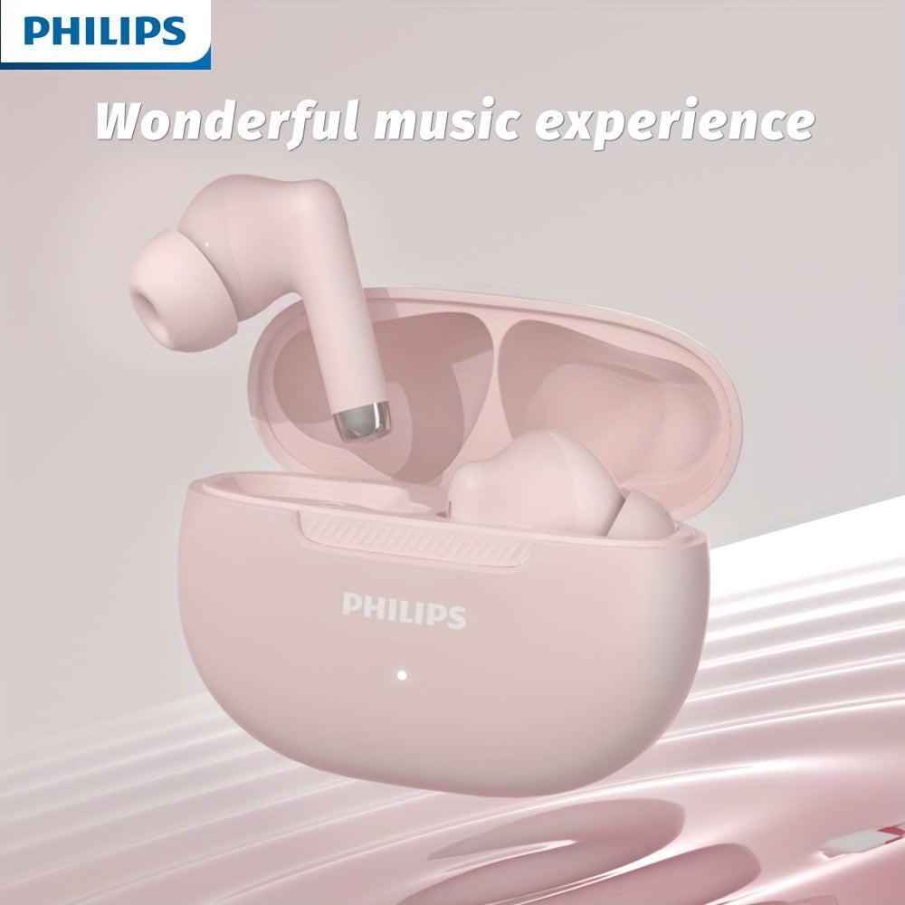 PHILIPS TAT2020 Earbuds Super endurance Headphones, Smooth curve border, Sophisticated and trendy, 320mAh Charging case